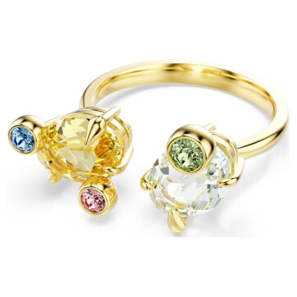 Gema ring Set (3), Mixed cuts, Multicolored, Gold-tone plated - Image 8