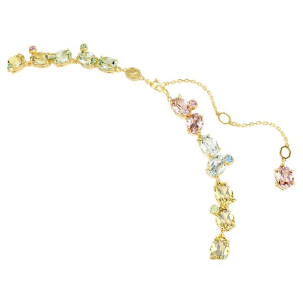 Gema Tennis necklace Mixed cuts, Multicolored, Gold-tone plated - Image 4