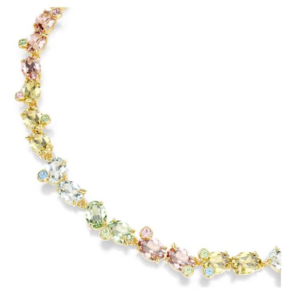 Gema Tennis necklace Mixed cuts, Multicolored, Gold-tone plated - Image 5