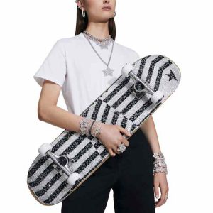 Golden Goose skateboard Black and white
