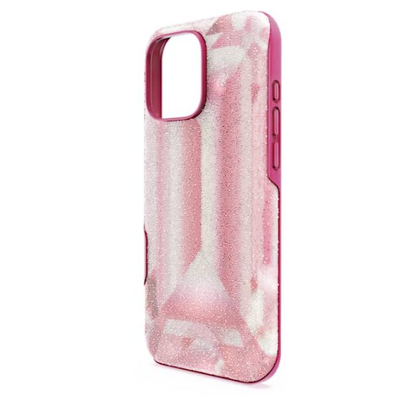 High smartphone case Crystal print motif, iPhone® 16 Pro Max, Pink - Image 4