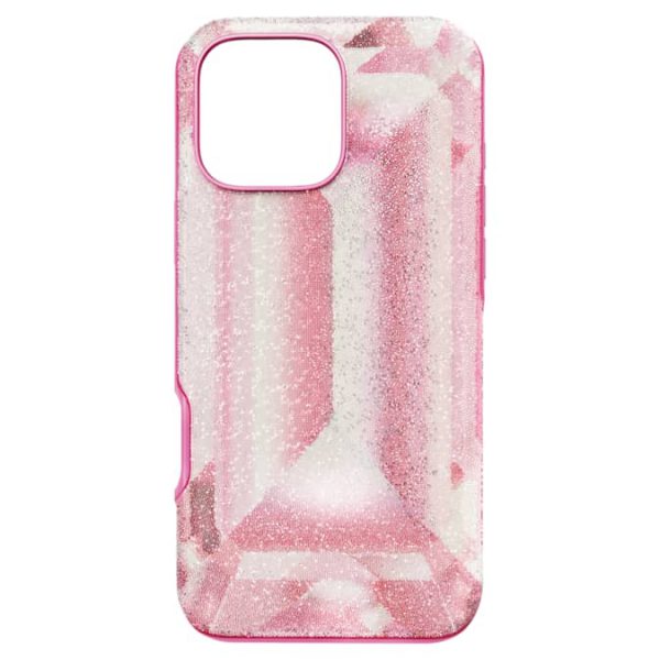 High smartphone case Crystal print motif, iPhone® 16 Pro Max, Pink