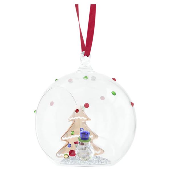 Holiday Cheers Tree and Snowman Ball Ornament - Image 2