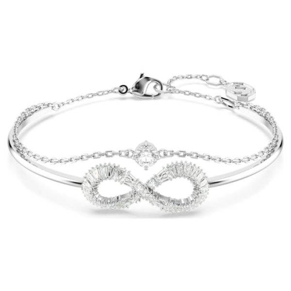Hyperbola bangle Infinity, White, Rhodium plated - Image 2