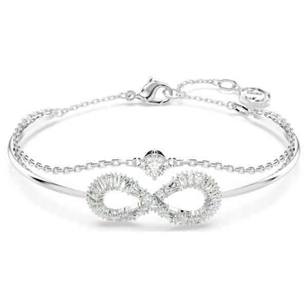 Hyperbola bangle Infinity, White, Rhodium plated - Image 9