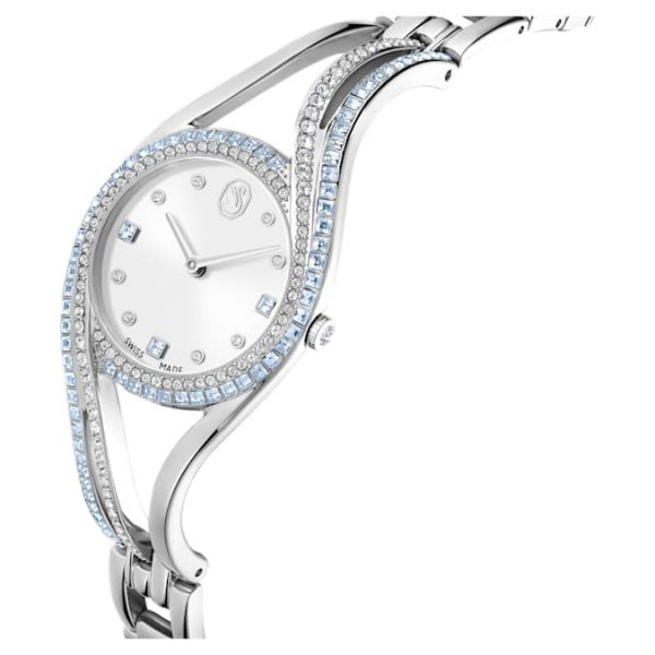 Hyperbola bangle watch Swiss Made, Metal bracelet, Blue, Stainless steel - Image 5