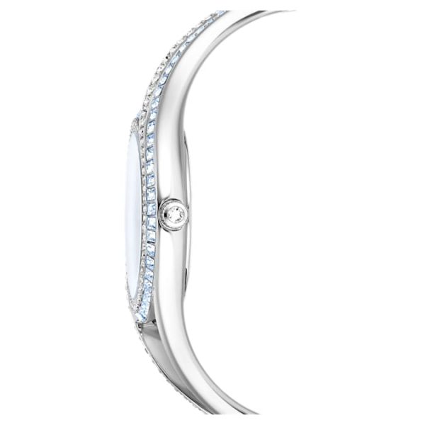 Hyperbola bangle watch Swiss Made, Metal bracelet, Blue, Stainless steel - Image 7