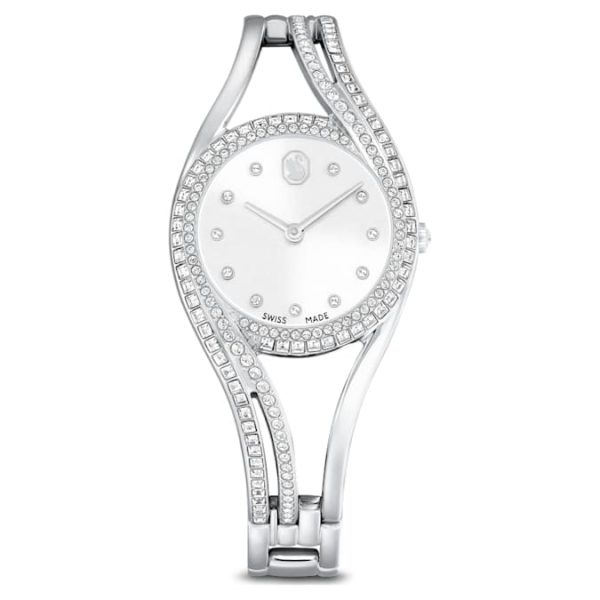 Hyperbola bangle watch Swiss Made, Metal bracelet, Silver tone, Stainless steel - Image 2