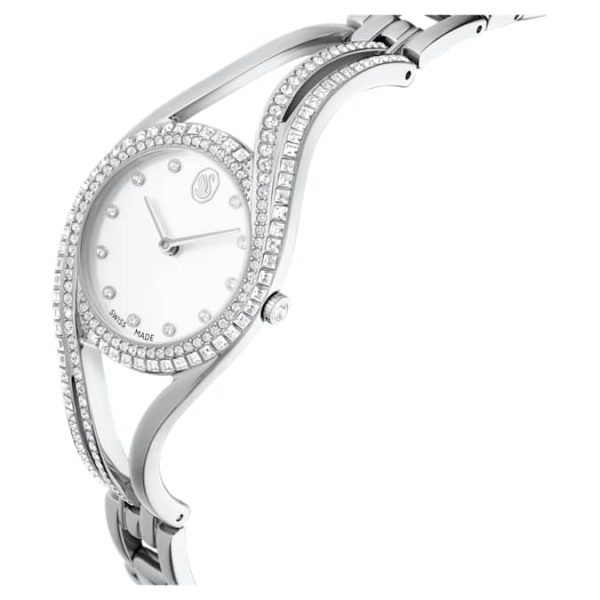 Hyperbola bangle watch Swiss Made, Metal bracelet, Silver tone, Stainless steel - Image 5