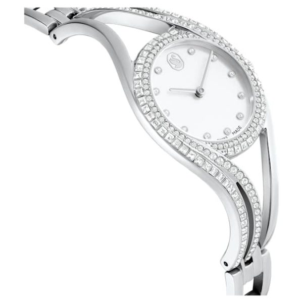 Hyperbola bangle watch Swiss Made, Metal bracelet, Silver tone, Stainless steel - Image 6