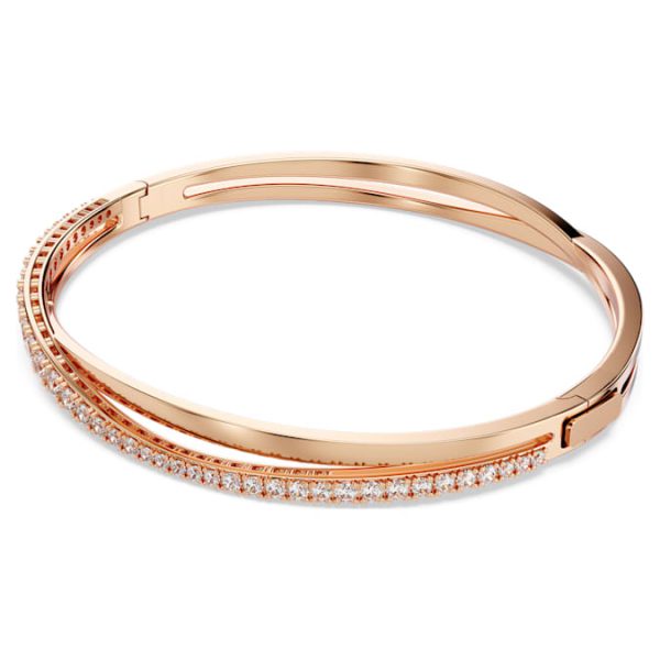 Hyperbola bangle White, Rose gold-tone plated - Image 3