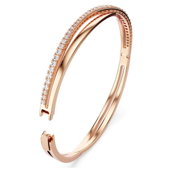 Hyperbola bangle White, Rose gold-tone plated - Image 4