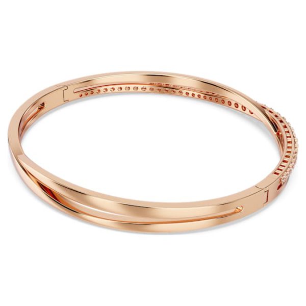 Hyperbola bangle White, Rose gold-tone plated - Image 5