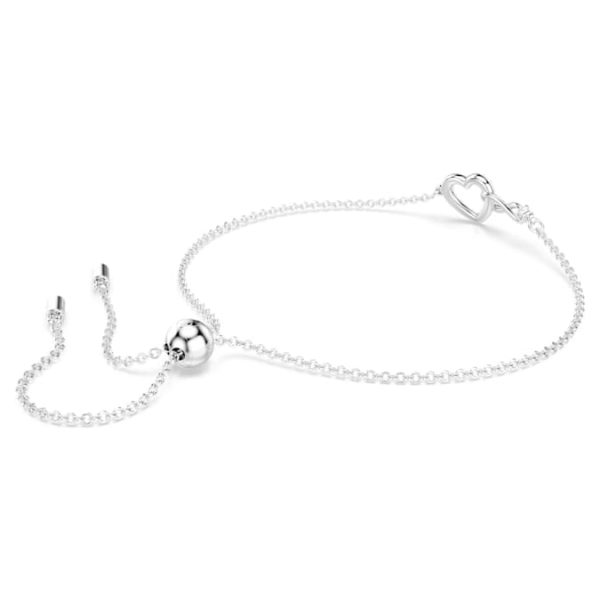 Hyperbola bracelet Infinity and heart, White, Rhodium plated - Image 6
