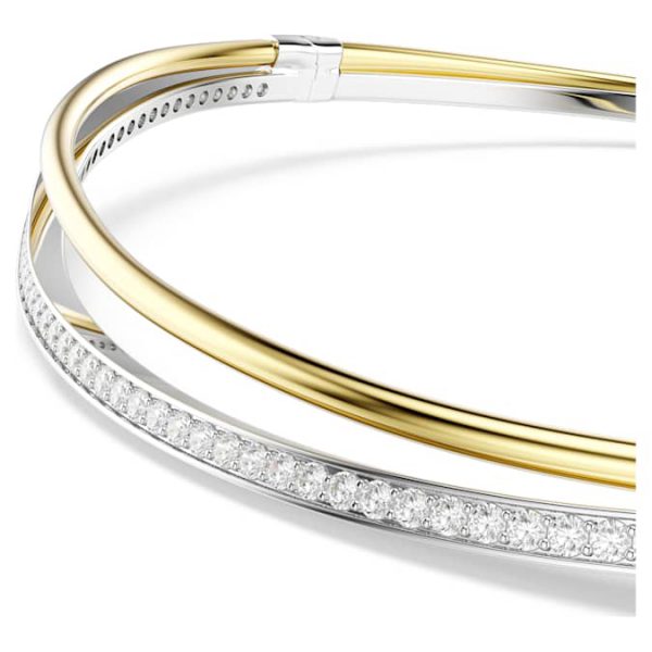 Hyperbola choker Round cut, White, Mixed metal finish - Image 5