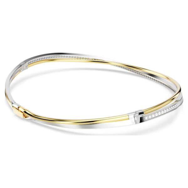 Hyperbola choker Round cut, White, Mixed metal finish - Image 6