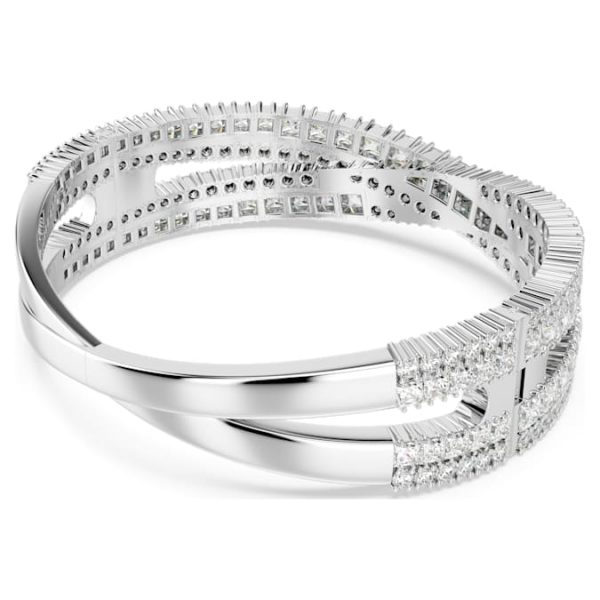 Hyperbola cuff Mixed cuts, Infinity, White, Rhodium plated - Image 5