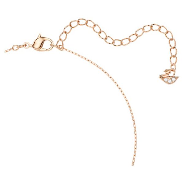Hyperbola necklace Infinity and heart, White, Mixed metal finish - Image 5
