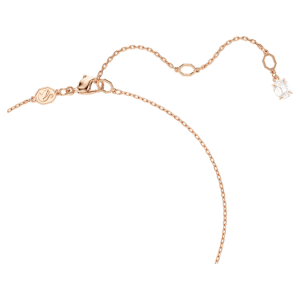 Hyperbola pendant Mixed cuts, Twist, White, Rose gold-tone plated - Image 4