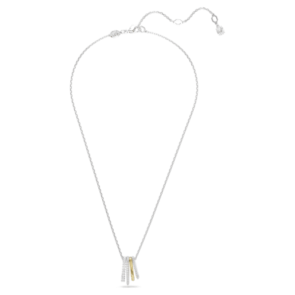 Hyperbola pendant Mixed cuts, White, Mixed metal finish - Image 3