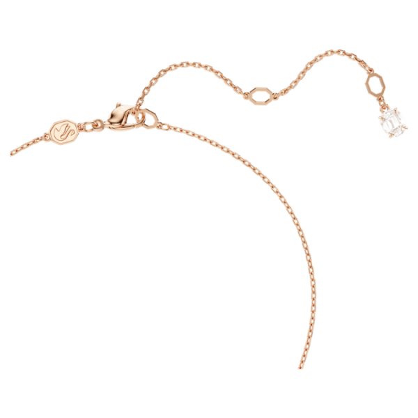 Hyperbola pendant Mixed cuts, White, Rose gold-tone plated - Image 4