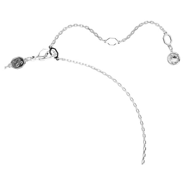 Hyperbola pendant Pavé, Infinity, White, Rhodium plated - Image 3