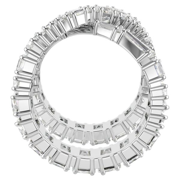 Hyperbola ring Infinity, White, Silver-tone finish - Image 5
