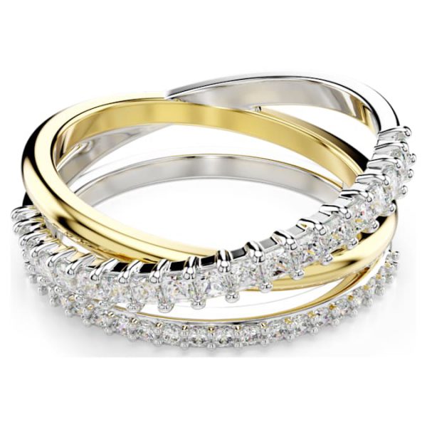 Hyperbola ring Mixed cuts, White, Mixed metal finish - Image 7
