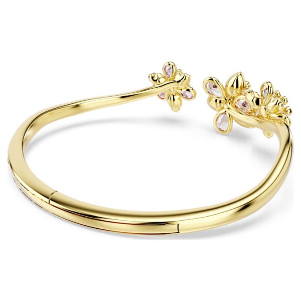 Idyllia bangle Mixed cuts, Flower, Multicolored, Gold-tone plated - Image 6