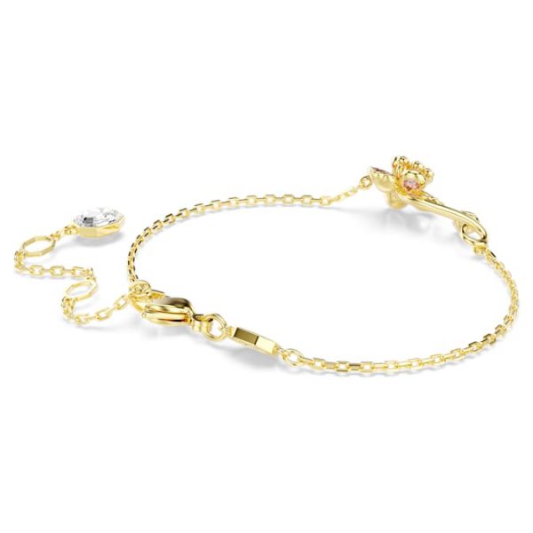 Idyllia bracelet Mixed cuts, Flower, Multicolored, Gold-tone plated - Image 6