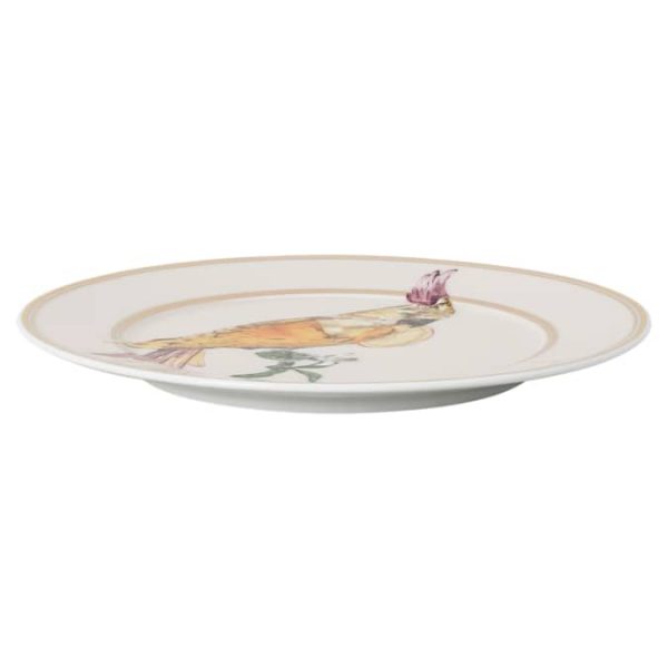 Idyllia bread plate Porcelain, Crystal print motif, Cockatoo, Multicolored - Image 2