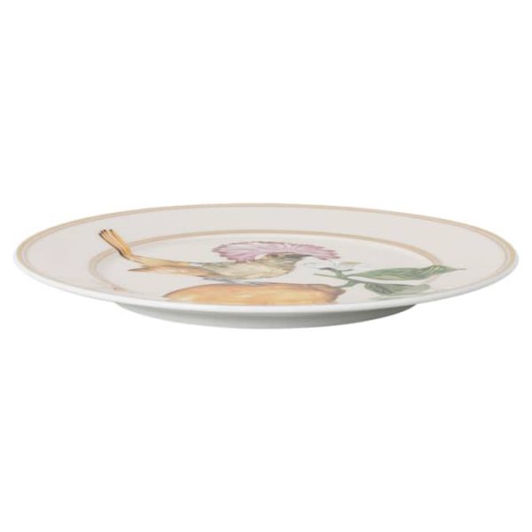 Idyllia bread plate Porcelain, Crystal print motif, Flycatcher, Multicolored - Image 2