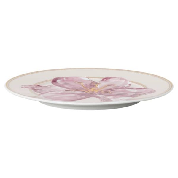 Idyllia bread plate Porcelain, Crystal print motif, Lily, Purple - Image 2