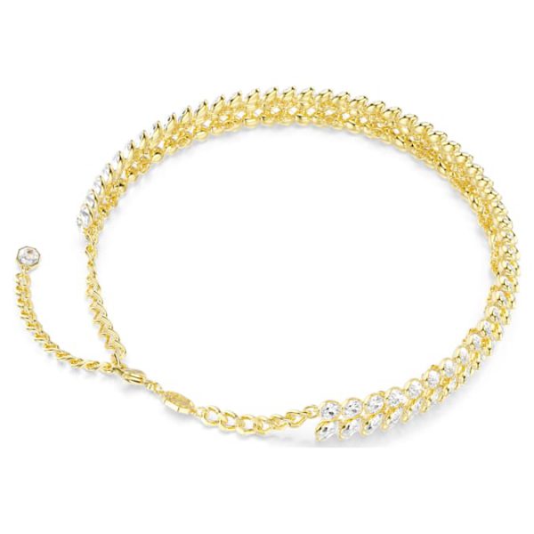 Idyllia choker Oval cut, White, Gold-tone plated - Image 6