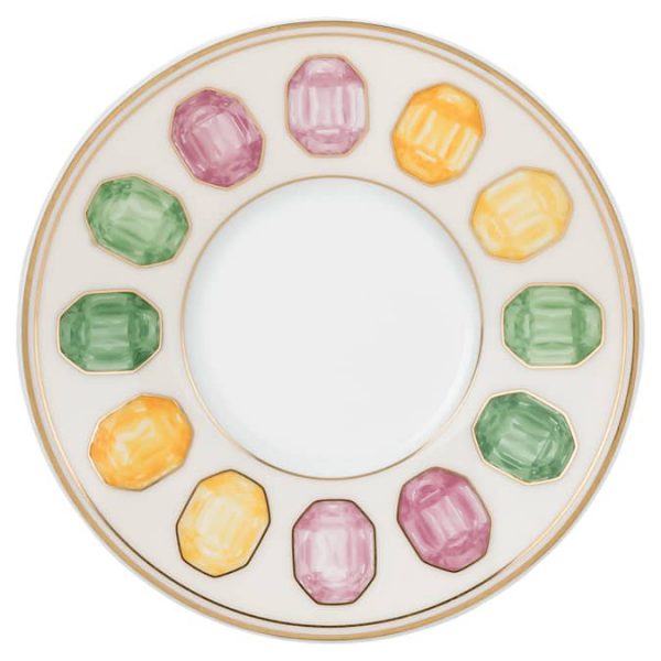 Idyllia espresso cup with saucer Porcelain, Crystal print motif, Citron, Multicolored - Image 2
