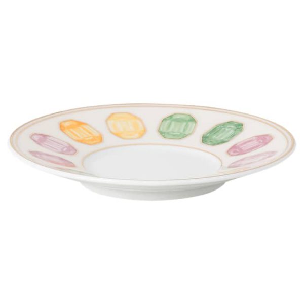 Idyllia espresso cup with saucer Porcelain, Crystal print motif, Citron, Multicolored - Image 3