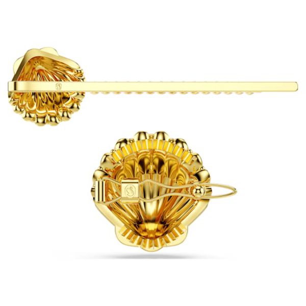 Idyllia hair pin Set (2), Shell, White, Mixed metal finish - Image 5
