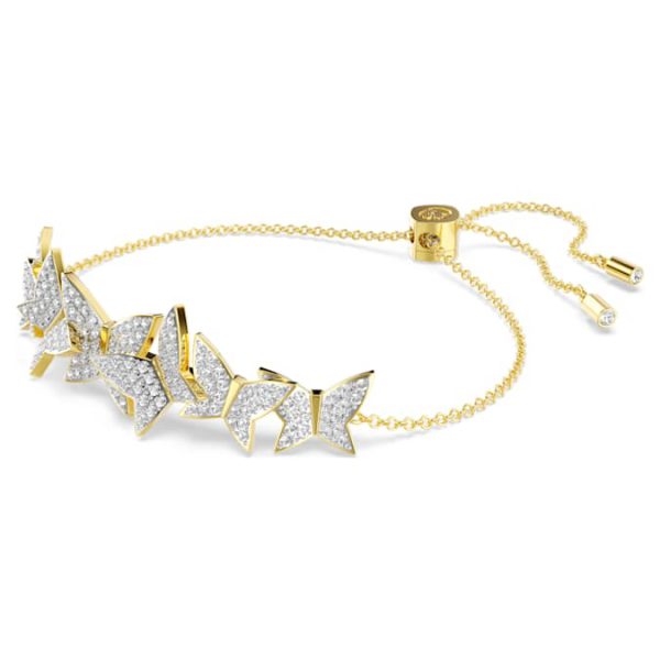 Idyllia Lilia bracelet Butterfly, White, Gold-tone plated - Image 2