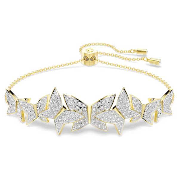 Idyllia Lilia bracelet Butterfly, White, Gold-tone plated - Image 7