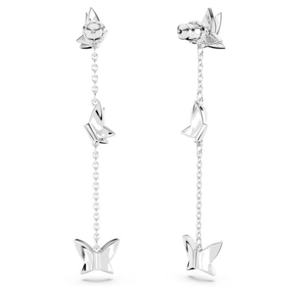 Idyllia Lilia drop earrings Butterfly, Blue, Rhodium plated - Image 5