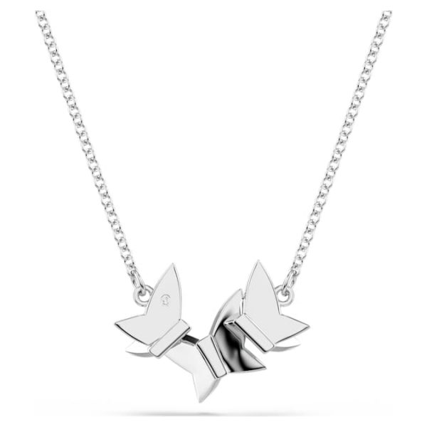 Idyllia Lilia necklace Butterfly, Blue, Rhodium plated - Image 5