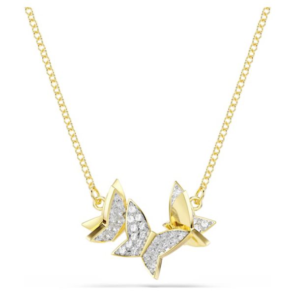 Idyllia Lilia necklace Butterfly, White, Gold-tone plated - Image 2