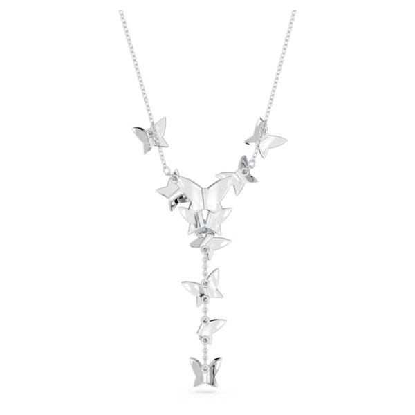Idyllia Lilia Y necklace Butterfly, Blue, Rhodium plated - Image 5