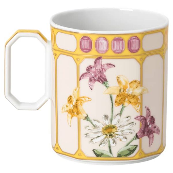 Idyllia mug Porcelain, Crystal print motif, Finch, Yellow - Image 5