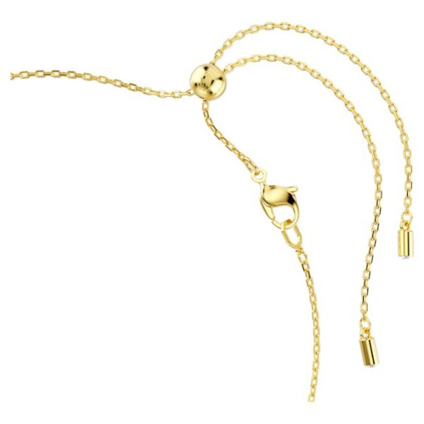Idyllia necklace Crystal pearl, Mixed cuts, Flower, Multicolored, Gold-tone plated - Image 4
