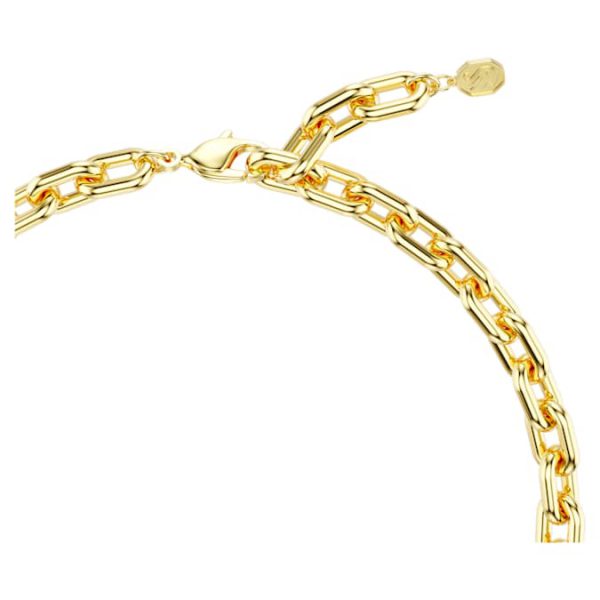 Idyllia necklace Mixed cuts, Flower, Multicolored, Gold-tone plated - Image 4
