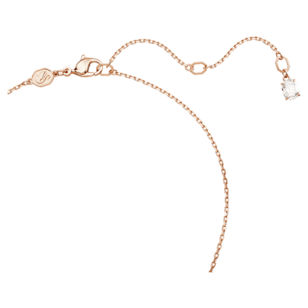 Idyllia pendant Clover, White, Rose gold-tone plated - Image 4