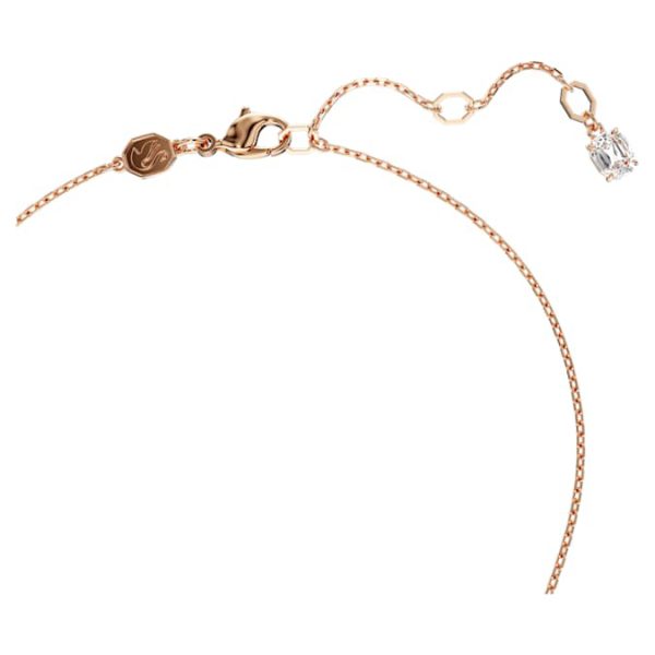 Idyllia pendant Crystal pearl, Heart, White, Rose gold-tone plated - Image 4