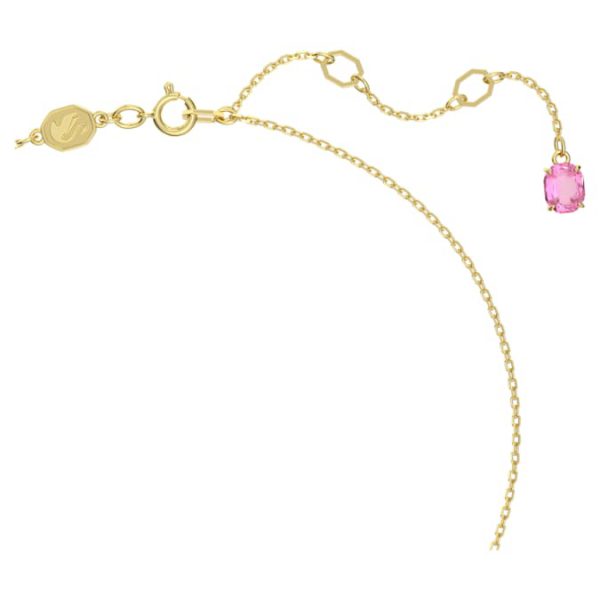 Idyllia pendant Flower, Small, Pink, Gold-tone plated - Image 4
