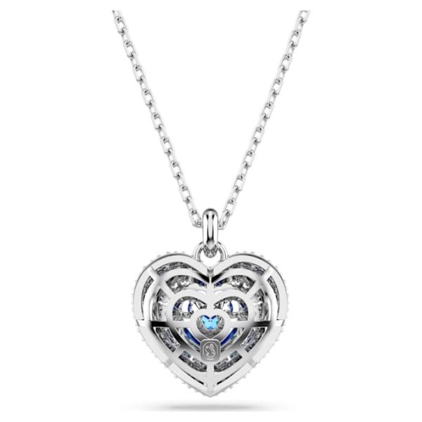 Idyllia pendant Heart, Blue, Rhodium plated - Image 5